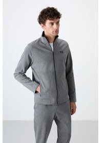 Resim Tommy Life Carlos Gri Melanj Standart Kalıp Erkek Eşofman Takım - 85209 GRİ MELANJ 