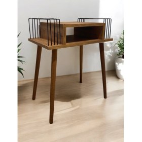 Resim Rmd Shop Plak Ve Pikap Sehpası 2 Li Atlantik Çam Ahşap Ayaklı 