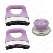 Resim Tencere Tava ve Sahan Uygun Sap Kulp Tutamak Kulbu Seti 3 lü Lila 