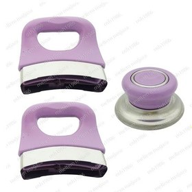 Resim Tencere Tava ve Sahan Uygun Sap Kulp Tutamak Kulbu Seti 3 lü Lila 