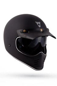 Resim DeadG Skullborn Mat Siyah Kask 