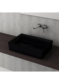 Resim Bocchi Vessel Çanak Lavabo 56 CM Parlak Siyah 1172-005-0125 