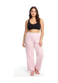 Resim Akbeniz Kadın Pudra Pembe Büyük Beden Cepli Pijama Altı 