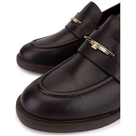 Resim Tamer Tanca Kadın Hakiki Deri Kahverengi Loafer Ayakkabı 294 11412 Bn Ayk Sk25-26 Kahve Kahve 