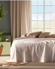 Resim Madame Coco Eleta Tek Kişilik %100 Pamuk Yatak Örtüsü - Beyaz Yo0000000082 