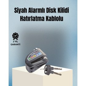 Resim Motosiklet ve Bisiklet Için 6mm Pinli Alarmlı Disk Kilidi 