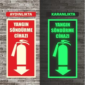 Resim İnterform Fosforlu Yangın Söndürücü Levhası 20’li Set 