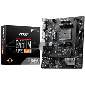 Resim MSI B450M-A Pro Max II AMD B450 4133 MHz (OC) DDR4 Soket AM4 mATX Anakart 