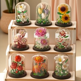 Resim Dayanıklı ABS Çiçek Düzenleme Oyuncak - Beyaz Lili ve Pembe Çiçek Tasarımı, Sevgililer Günü, Paskalya, Noel, Doğum Günleri, Festivite Uygun Hediye Fikri, Festivite Uygun Hediye|Dekoratif Çiçek Düzenleme|Dayanıklı Yapı, Çiçek Dekoru 