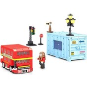 Resim Sembo Block Famous Cars Londra Çift Katlı Otobüs 236 Parça Yapı Blokları İle Uyumlu 714514 