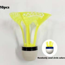 Resim Xuweiwei 10'lu Rüzgar Geçirmez Nylon Badminton Topu - Sarı, Dayanıklı Dış Saha 