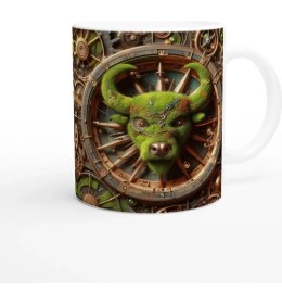 Resim Boğa Burcu Baskılı Kahve Kupası - Zamanın Çarkları Astroloji Mekanizması Vs4 