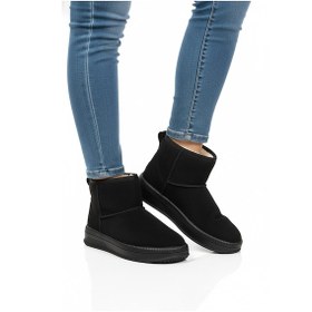 Resim Siyah Nubuk Kürklü Soğuğa Dirençli Kaymaz Kadın Bot 25001 Z Siyah Nubuk 