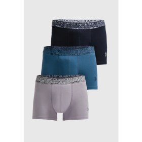 Resim U.s. Polo Assn. Erkek Lacivert Boxer İç Giyim Standart Fit Düz Desenli 1 Adet 50326473-VR033 