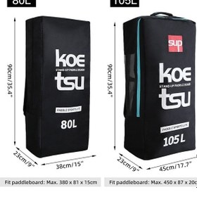 Resim Flybuy 80l/105l Inflatable Paddleboard Sup Stand-up Paddleboard Bag Carry Backpack, Green Omuz Sırt Çantası Yeşil 