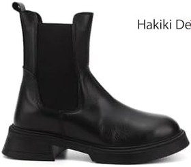 Resim GÖNDERİR Kadın Kalın Taban Hakiki Deri Chelsea Bot DKZB61351457 