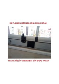 Resim Cam Balkon Çıkış Kapak-Cam Balkon Teker Çıkış Yeri Kapak Gri 