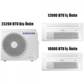 Resim Samsung Windfree Tekyön Kaset Tipi Multi Klima 12+18 Btu/h 