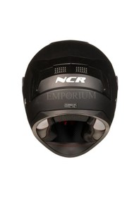 Resim Ncr Rapid Mavi Cam Kapalı Kask Ece Belgeli Mat Siyah 