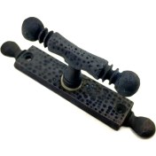 Resim Antika Tarz Dekoratif Pirinç Misket Pencere Kolu - 165X32 Mm, Oksit 