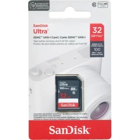 Resim Sandisk Ultra 32GB Sdhc Uhs-I - 100 Mb/s CLASS10 - SDSDUNR-032G-GN3IN 