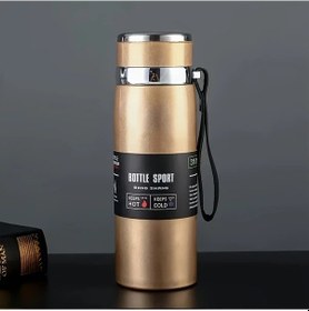 Resim Sunshine022 Golden 1000ml Büyük Kapasiteli Termal Sürahi Sızdırmaz Tutacaklı 