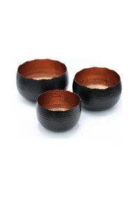 Resim Ignis Bronz - Siyah Metal Saksı Büyük Boy 