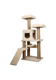 Resim Reyo Pet S-9 Kedi Tırmalama Kulesi Platformlu 124 Cm Beyaz 