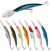 Resim Uzun Mesafe Atış Yapabilen Yüzen Minnow Yem, Uzun Dil Tahtası ile, 18cm23g, Tıkırtılı Boncuklu, Güçlendirilmiş Üç saç tokası, Deniz Balıkçılığı Simülasyon Sert Yem Aksesuarları 