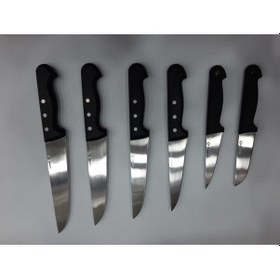 Resim Durmaz Fiber Sap Paslanmaz Çelik Kasap Bıçağı Seti 6 ' Lı 1 Adet 