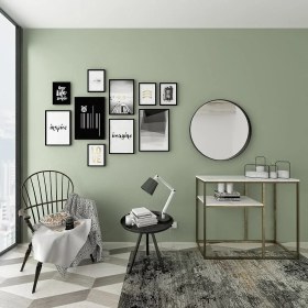 Resim Evka Lumina Metal Dresuar Eskitme Pirinç Ayak Beyaz Mermer Tabla 