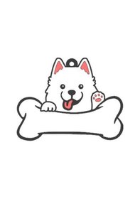 Resim Majo İsimlik Samoyed 45mmx65mm 