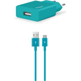 Resim Ttec 2SCS20CTZ 2.1A Type-C Data ve Sarj Kablosu ve Adaptör Turkuaz 