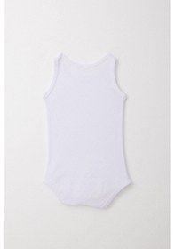 Resim Breeze Erkek Bebek Çıtçıtlı Atlet Zıbın Body Jakarlı Kalp Desenli 9 Ay-3 Yaş, Beyaz Beyaz 