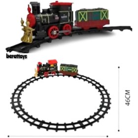 Resim Berat Toys Berattoys 10 Parça Oyuncak Pilli Tren Vagon Raylı Pilli Tiren Büyük Boy Tren 