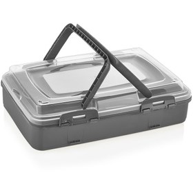 Resim QLUX IDEAS Borcam Taşıma Kabı Pasta Börek Taşıma Kabı Piknik Taşıma Kabı Büyük boy Borcam Taşıma 