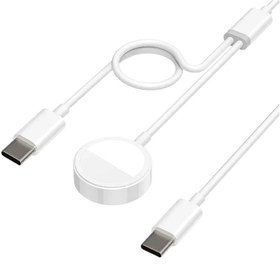 Resim Go Des GD-UC603 2in1 Magnetik Wireless Type-C PD Hızlı Şarj Kablosu 65W 1.2M - Beyaz 