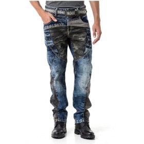 Resim Cipo & Baxx Regular Fit Yıkamalı Denim Jean Pantolon Mavi Erkek Jean Cd894 