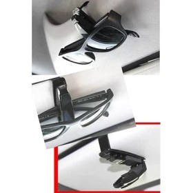 Resim Araba Oto Güneşliğe Takılan Mandallı Güneş Gözlük Tutacağı Klips 