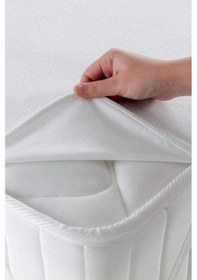 Resim Mycey Sıvı Geçirmez 70x140 Cm Bebek Alezi Pamuklu Köşe Lastikli Beyaz 