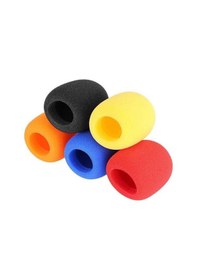 Resim Tenon Ze-7130 5'li Standart 5 Renk El Mikrofon Süngeri Sarı-turuncu-kırmızı-mavi-siyah 