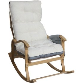 Resim Mobildeco Erciyes Gri/Krem Çift Renkli Cepli Sallanan Sandalye Di Gri 