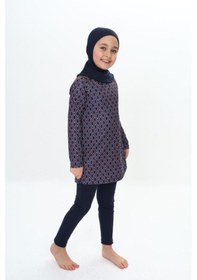 Resim My Kids Wear Yaş Tesettür Mayo Fuşya - Yeşil 