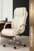 Resim Herkese Mobilya Aron Vıp Krem Yönetici Koltuğu | Makam Koltuğu | Müdür Koltuğu 