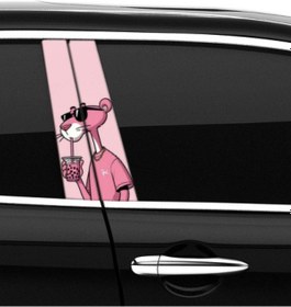 Resim Araba Etiketleri, Tuning Kaplama, Direk Folyosu - Pembe Panter Renkli 