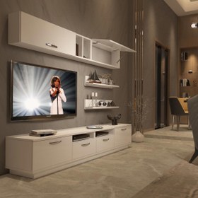 Resim Decoraktiv Trendstyle 5220 Slm Tv Ünitesi Tv Sehpası - Parlak Beyaz 