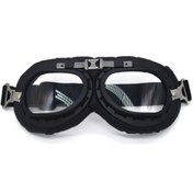 Resim Motoanl Motosiklet Gözlük Chopper Retro Cafer Racer Gözlük Siyah 