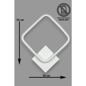 Resim Kira Aplik Modern Tasarım Beyaz Renk Gün Işığı Ledli Banyo - Mutfak - Salon LED Duvar Aplik 