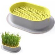 Resim Mufunye Kedi Çimi Ekici Hidroponik Yetiştirme Kiti İç Mekan İçin Topraksız Kedi Nanesi Buğday Çimi A 