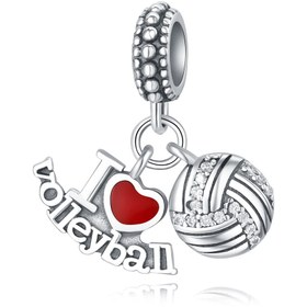 Resim I Love Voleybol Sallantılı Charm 
